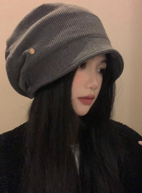 韩系黑色冷帽女2026年新款秋冬季