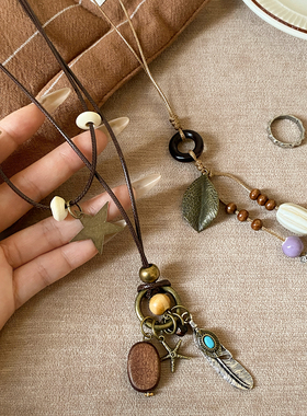 新中式禅意长款流苏项链配饰女潮