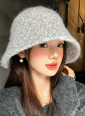秋冬季毛绒针织渔夫帽女款2026