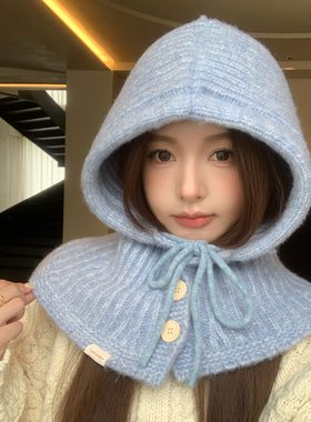 红色巴拉克拉法帽女韩系大头围