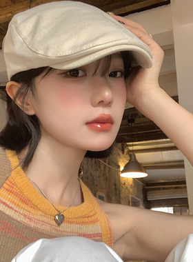 英伦风复古前进帽女春秋季百搭