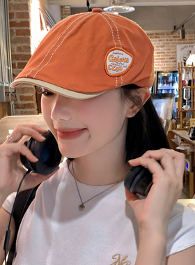 韩版显脸小复古百搭前进帽