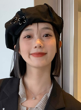 韩系百搭八角贝雷帽女春夏
