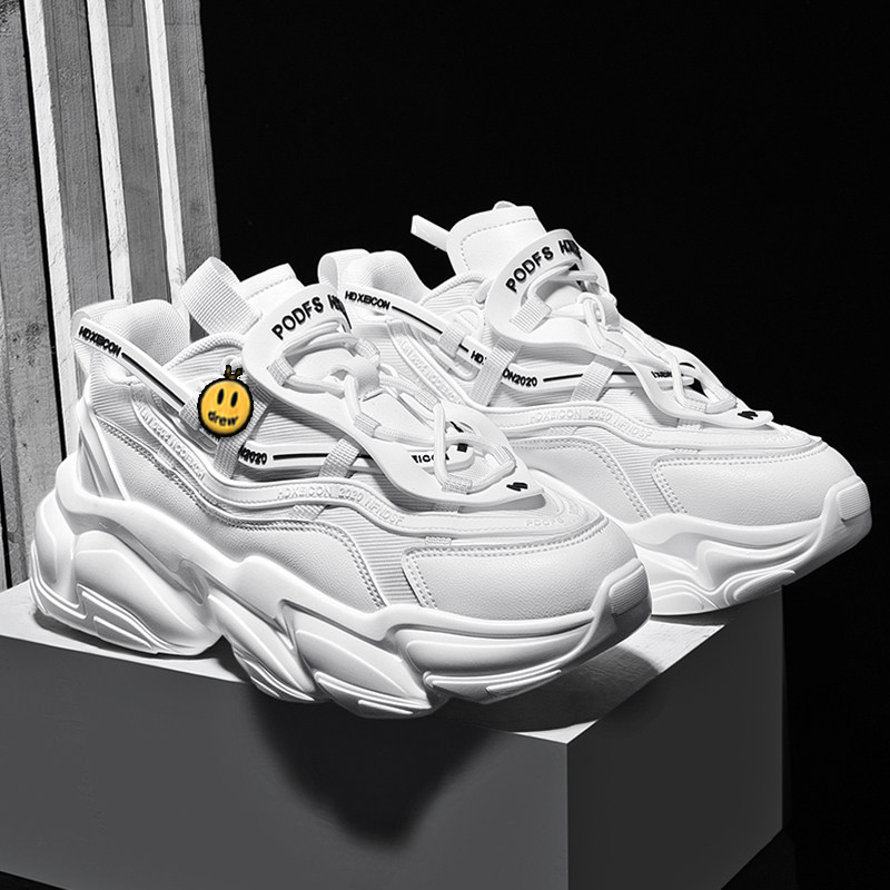 小恶魔与天使drew笑脸男鞋夏季透气爆款潮ins厚底百搭增高老爹鞋,淘宝优惠券,粉丝福利购,淘宝优惠卷