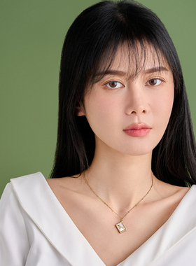 舞会名册薾曼原创白贝银镀金项链