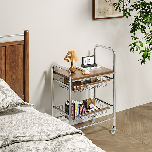 家用小推车可移动边几客厅沙发多功能零食架子茶几简约收纳置物架 - 图1