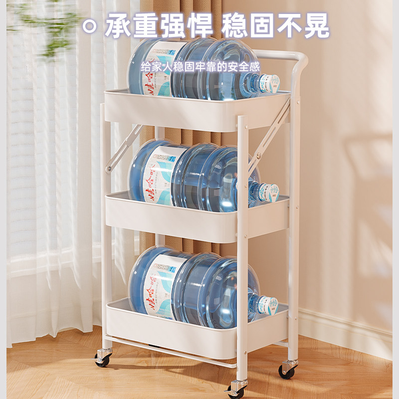 可折叠小推车置物架落地书架多层零食架子床头厨房储物移动收纳架,淘宝优惠券,粉丝福利购,淘宝优惠卷