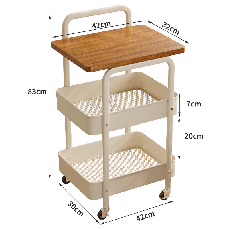 茶几小推车双层可移动床边储物架客厅零食收纳架沙发边几角几置物,淘宝优惠券,粉丝福利购,淘宝优惠卷