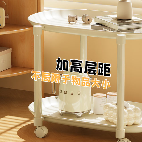 移动小推车沙发边几床边置物架茶几小桌子客厅零食台出租屋床头柜 - 图3