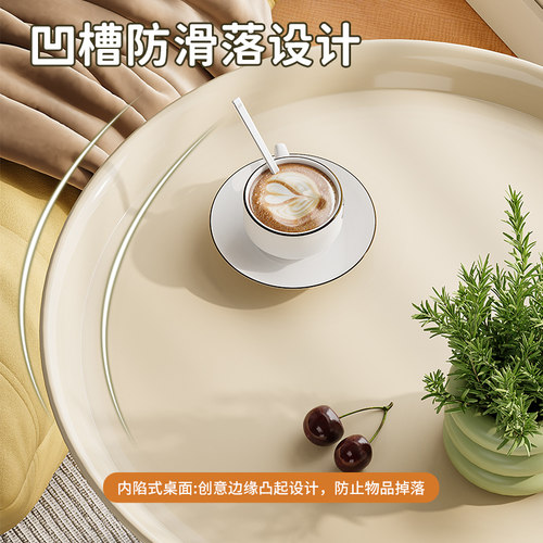 家用沙发边几角几客厅简约现代床边桌床头置物架小茶几小桌子圆桌 - 图1