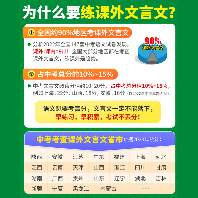 2024万唯中考语文文言文课外阅读训练全国版初中语文文言文阅读专项训练七八九年级古诗文阅读理解初一初二初三教辅复习资料万维-图0