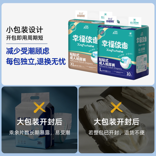 成人纸尿裤老人专用加厚尿不湿L/XL男女粘贴式尿裤大号吸收尿布湿 - 图3