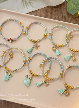 端午节手工编织五彩绳手链