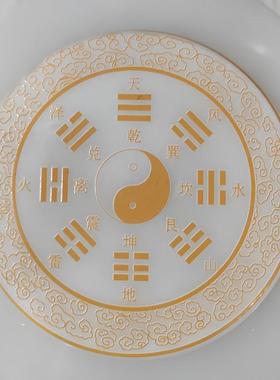 天然玉石白玉雕平安扣风水摆件