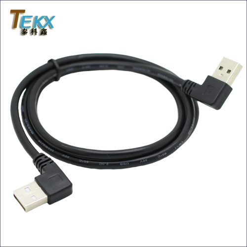 弯头USB公对公数据线USB弯头线双公头USB连接线左弯右弯90度直角USB2.0公转公弯头90度线USB双弯头数据充电线 - 图2