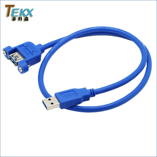 高速USB3.0延长线USB3.0公转母数据线USB3.0高速公母带固定螺丝孔USB3.0面板延长鼠标键盘U盘电脑电视打印机 - 图0