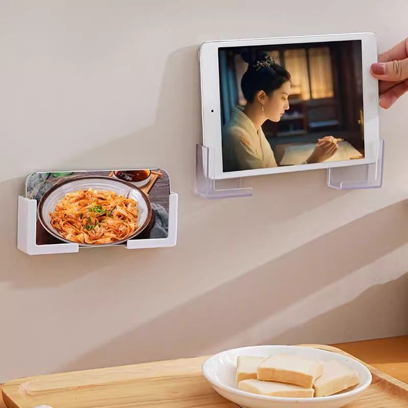 手机支架免打孔强力不粘胶壁挂式平板电脑支架厨房冰箱贴置物托架,淘宝优惠券,粉丝福利购,淘宝优惠卷