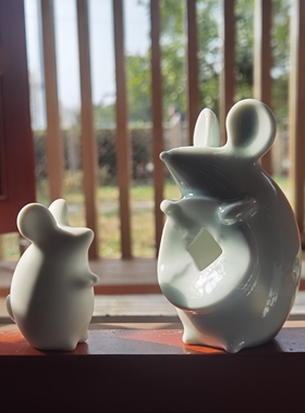 原创沐土陶瓷戒托摆件极简桌面