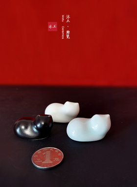 沐土情人节书桌办公景德镇摆件