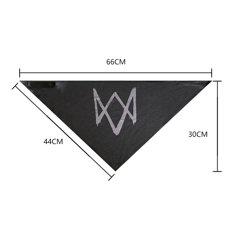 Triangular scarf with velcro, medical mask