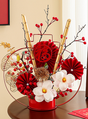 红果发财果仿真花艺乔迁之喜装饰