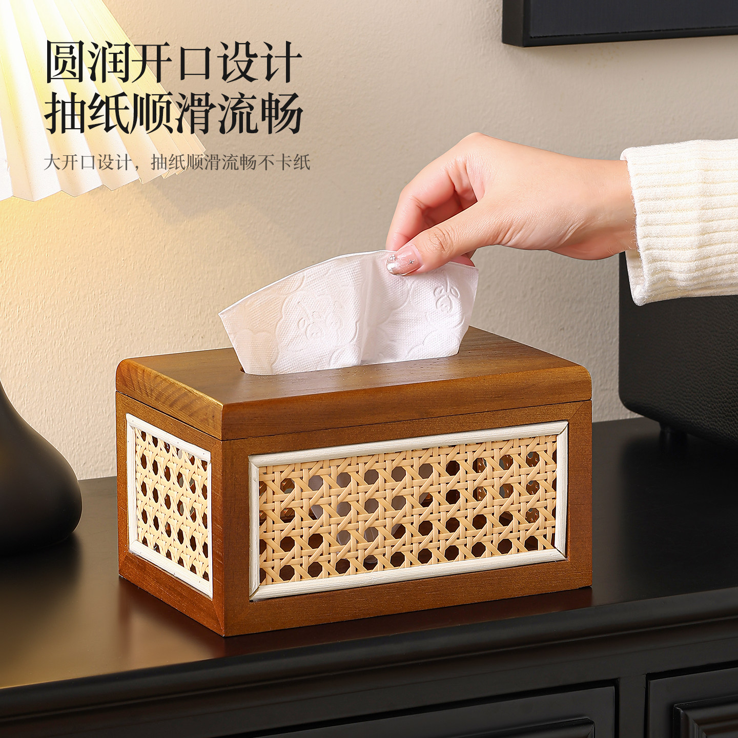 中古风纸巾盒客厅高档轻奢抽纸盒家用创意茶几装饰摆件餐桌收纳盒,淘宝优惠券,粉丝福利购,淘宝优惠卷