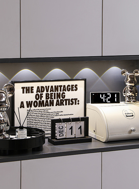 轻奢入户玄关摆件客厅家居装饰品电视酒柜餐柜钥匙收纳高档软装