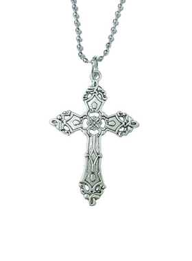 欧美流行嘻哈十字架吊坠毛衣链