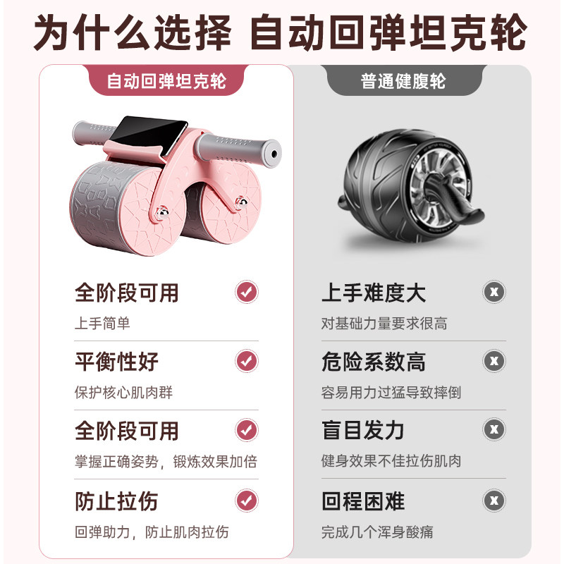 健腹轮练腹肌健身器材男士家用滚轮 adking健腹轮/健腹器
