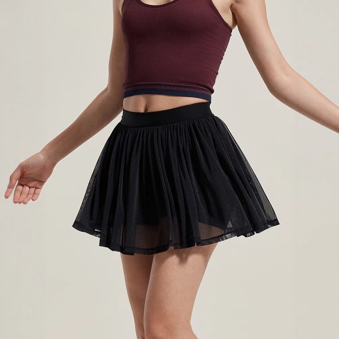 PARFOIS TENNIS网球半裙女士内置打底裤运动半身裙网纱透气速干,淘宝优惠券,粉丝福利购,淘宝优惠卷