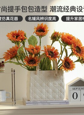 创意轻奢提手包包花瓶礼品摆件客厅插花餐桌电视柜家居装时尚饰品
