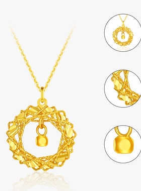 莫比乌斯环女士项链女吊坠金包银配件套链情侣生日礼物送女朋友