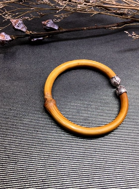 一物一图西藏鸡血藤无节木手镯