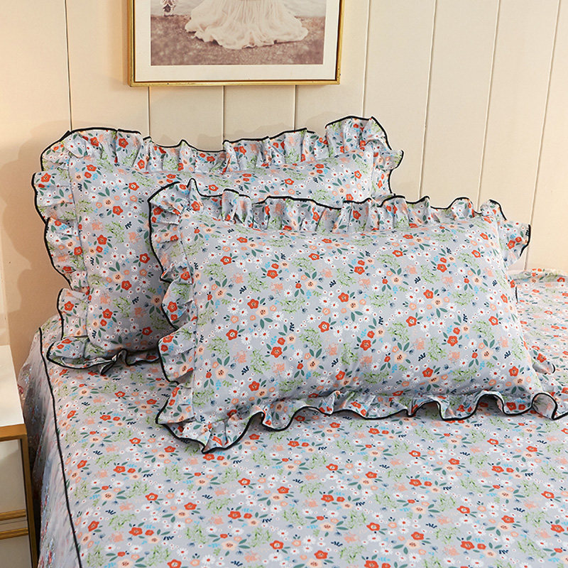 全棉韩版床裙式床罩单件纯棉蕾丝公主风荷叶花边1.8x2.0m双人床套,淘宝优惠券,粉丝福利购,淘宝优惠卷