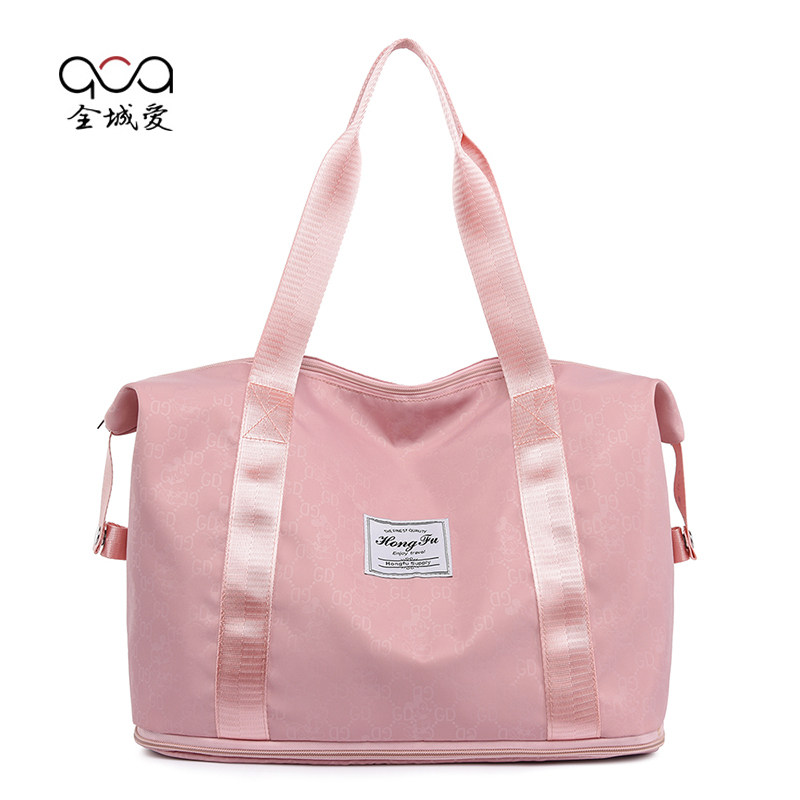 手提女轻便大容量短途时尚拉杆箱 全城爱旅行袋