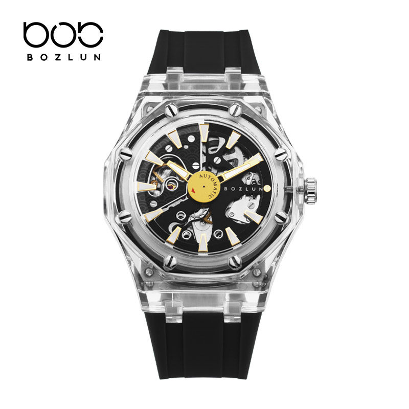 男士全自动时尚镂空防水夜光机械表 skmei博之轮国产腕表