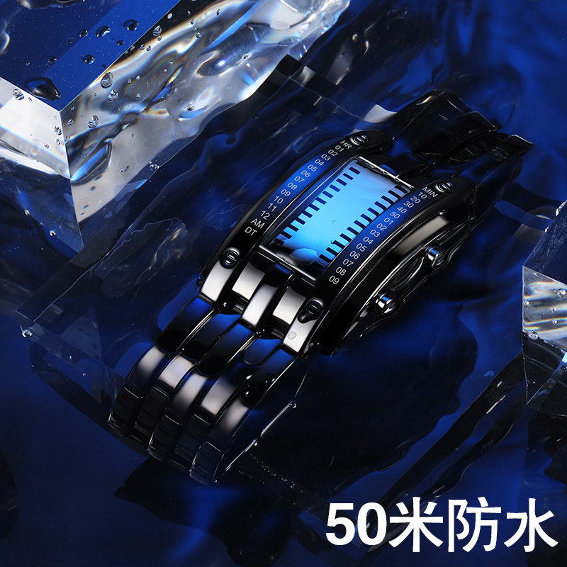 时刻美韩版创意led个性情侣电子表 skmei博之轮国产腕表