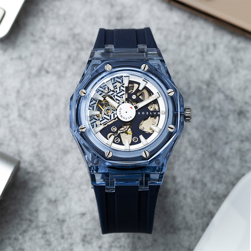 男士全自动时尚镂空防水夜光机械表 skmei博之轮国产腕表