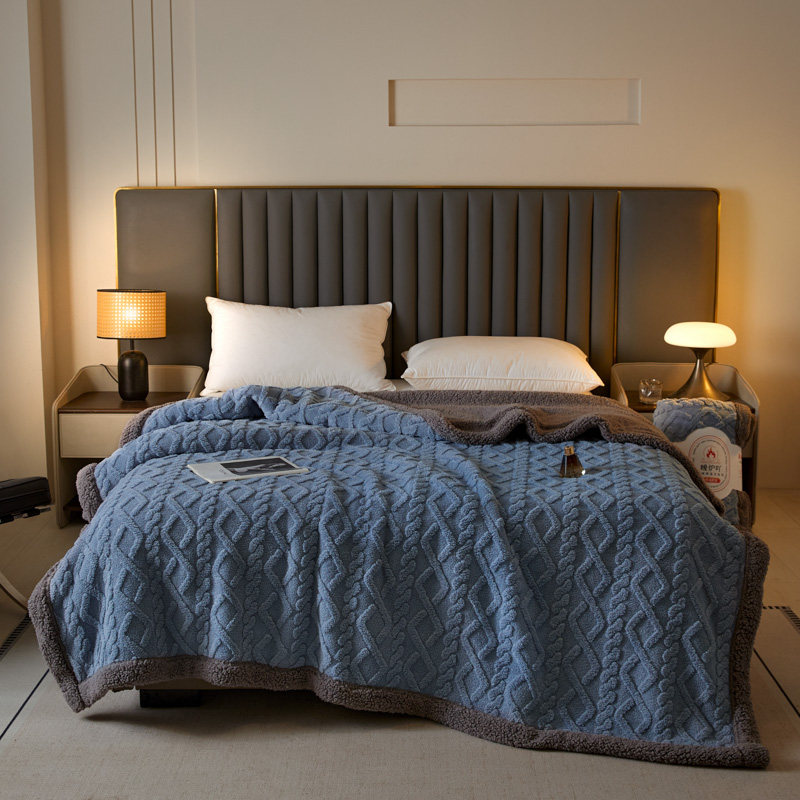 高端加厚AB双面羊羔绒塔芙绒提花毛毯软绵绵保暖绒毯子冬季防静电,淘宝优惠券,粉丝福利购,淘宝优惠卷