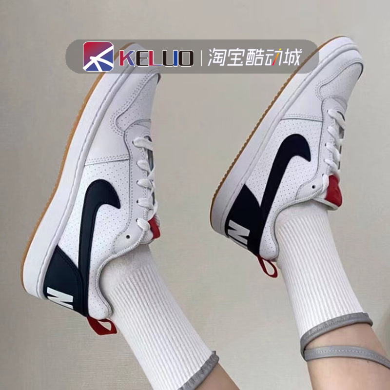 Nike Court Borough Low白生胶白蓝橙运动休闲小白鞋839985-006-图1