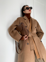 Limited 1699 tripod class Localcamel double face big coat female hair in medium long style High feeling 2022 autumn Winter new wave