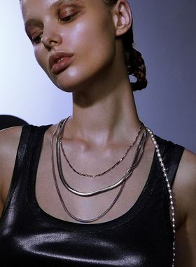 PEARLONA银河维度蛇骨链装饰项链