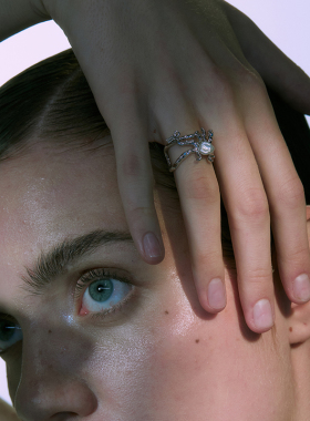 PEARLONA章鱼巴洛克珍珠原创戒指