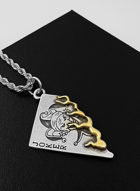 WHYBLUE火焰扑克项链