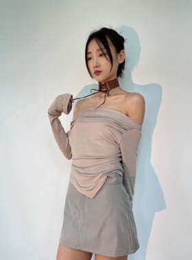 原宿朋克宽边绑带choker