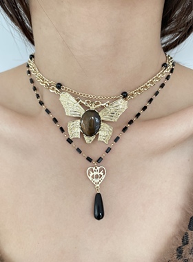 重工精致多层叠戴锁骨链