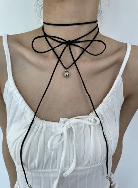简约气质芭蕾风绑带项链