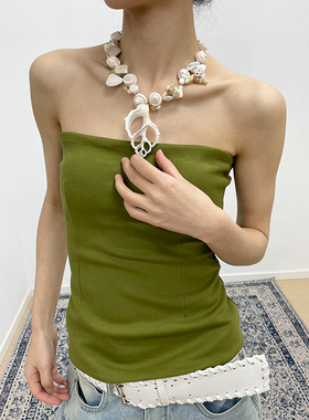 天然贝壳巴洛克珍珠项链