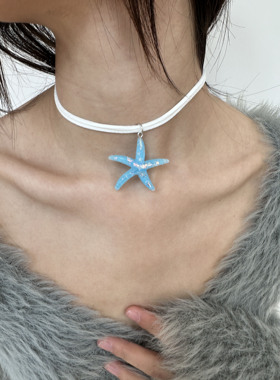 波西米亚复古风海星吊坠项链