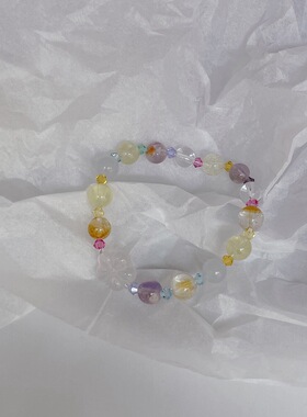 甜美可爱小众设计感多宝玉髓花手链天然石手串